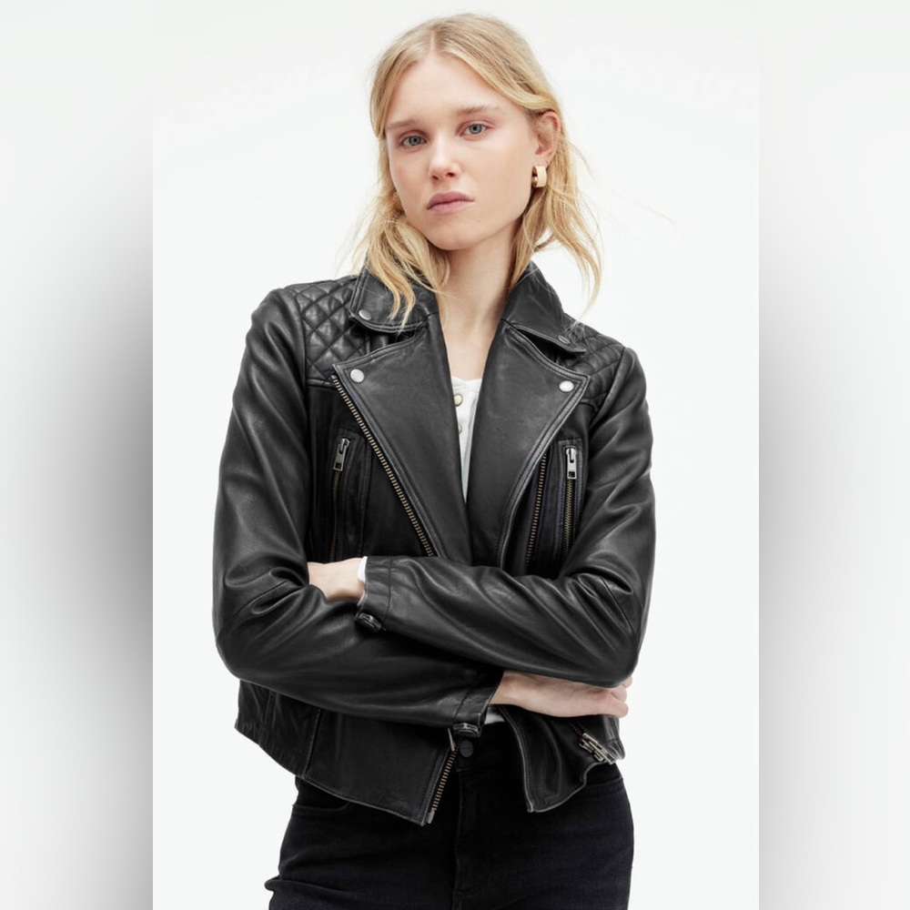 All saints leather biker jacket